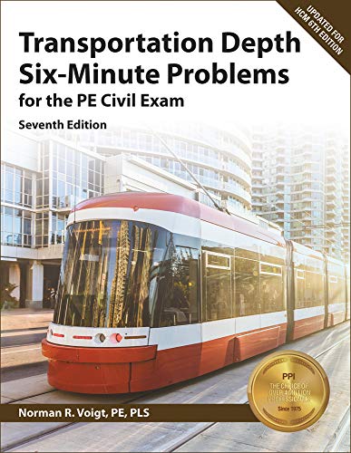 Cover of Transportation Depth Six-Minute Problems for the PE Civil Exam