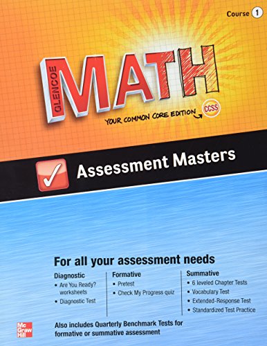 Cover of Glencoe Math, Course 1, Assessment Masters