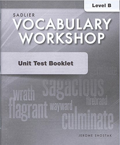 Cover of Sadlier Oxford Vocabulary Workshop Unit Test Booklet Level B