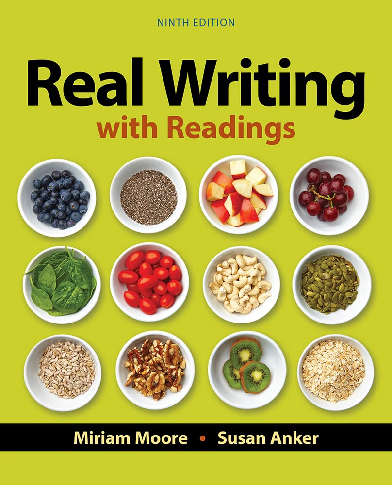 Cover of Loose-Leaf Version for Real Writing with Readings: Paragraphs and Essays for College, Work, and Everyday Life