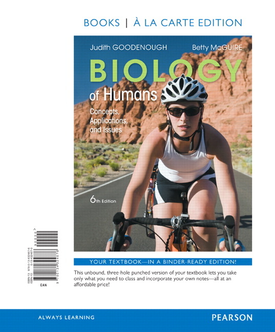 Cover of Biology of Humans: Concepts, Applications, and Issues