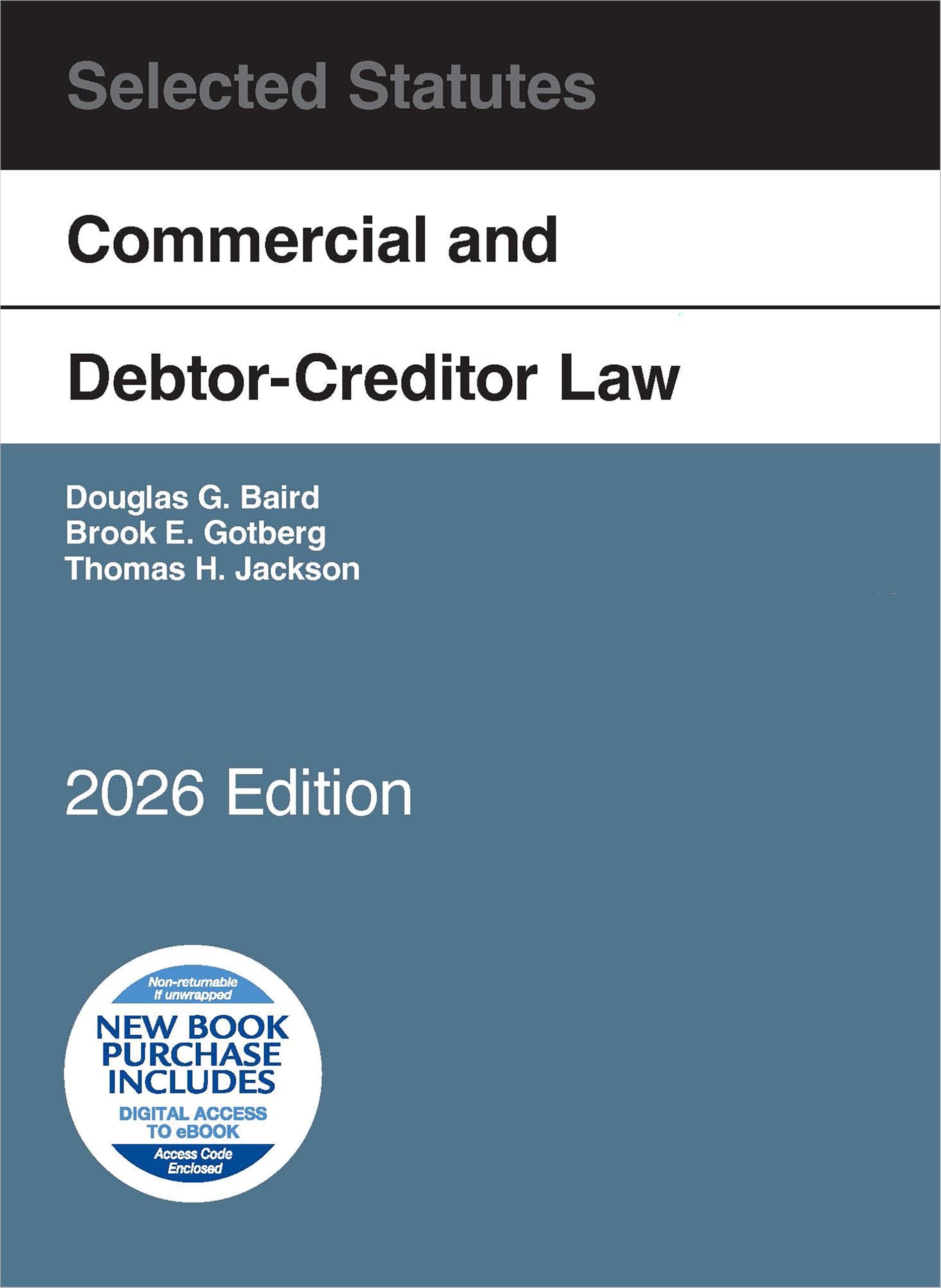 Cover of Commercial and Debtor-Creditor Law Selected Statutes, 2026 Edition
