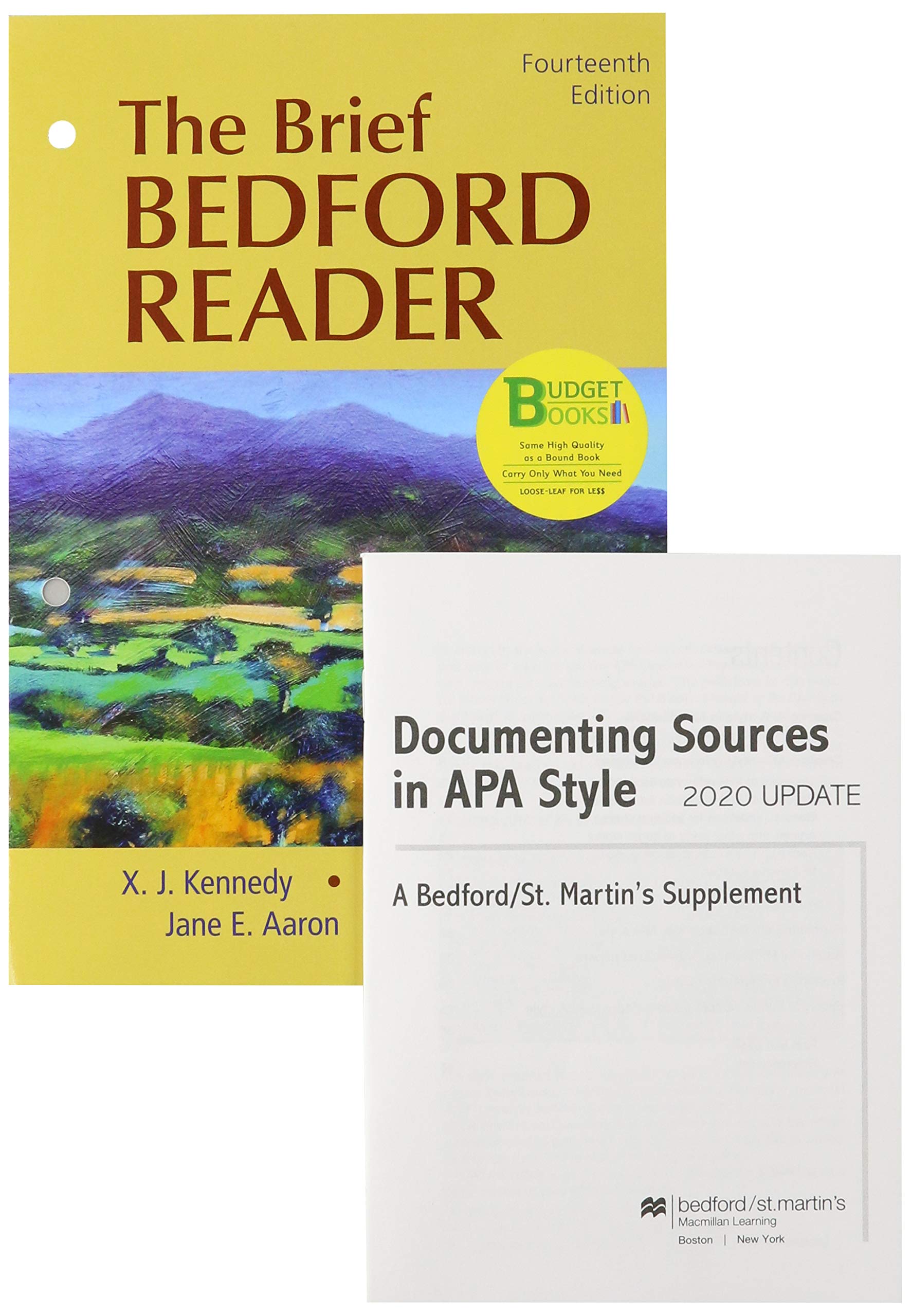 Cover of Loose-Leaf Version for the Brief Bedford Reader 14e & Documenting Sources in APA Style: 2020 Update