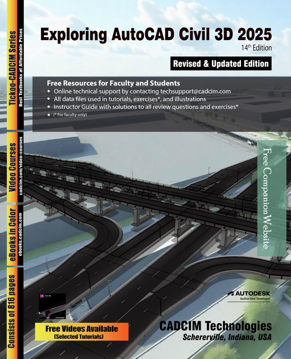 Cover of Exploring AutoCAD Civil 3D 2025, 14th Edition