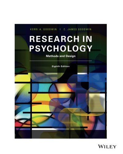 Cover of Research In Psychology Methods and Design 8E: Methods and Design