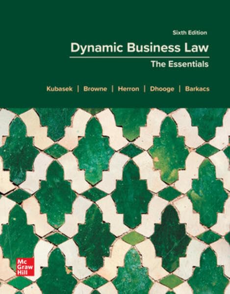 Cover of Loose Leaf for Dynamic Business Law: The Essentials