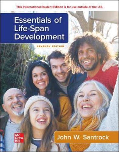 Cover of Essentials of Life-Span Development 7TH Edition, International Edition, John W. Santrock, Textbook only