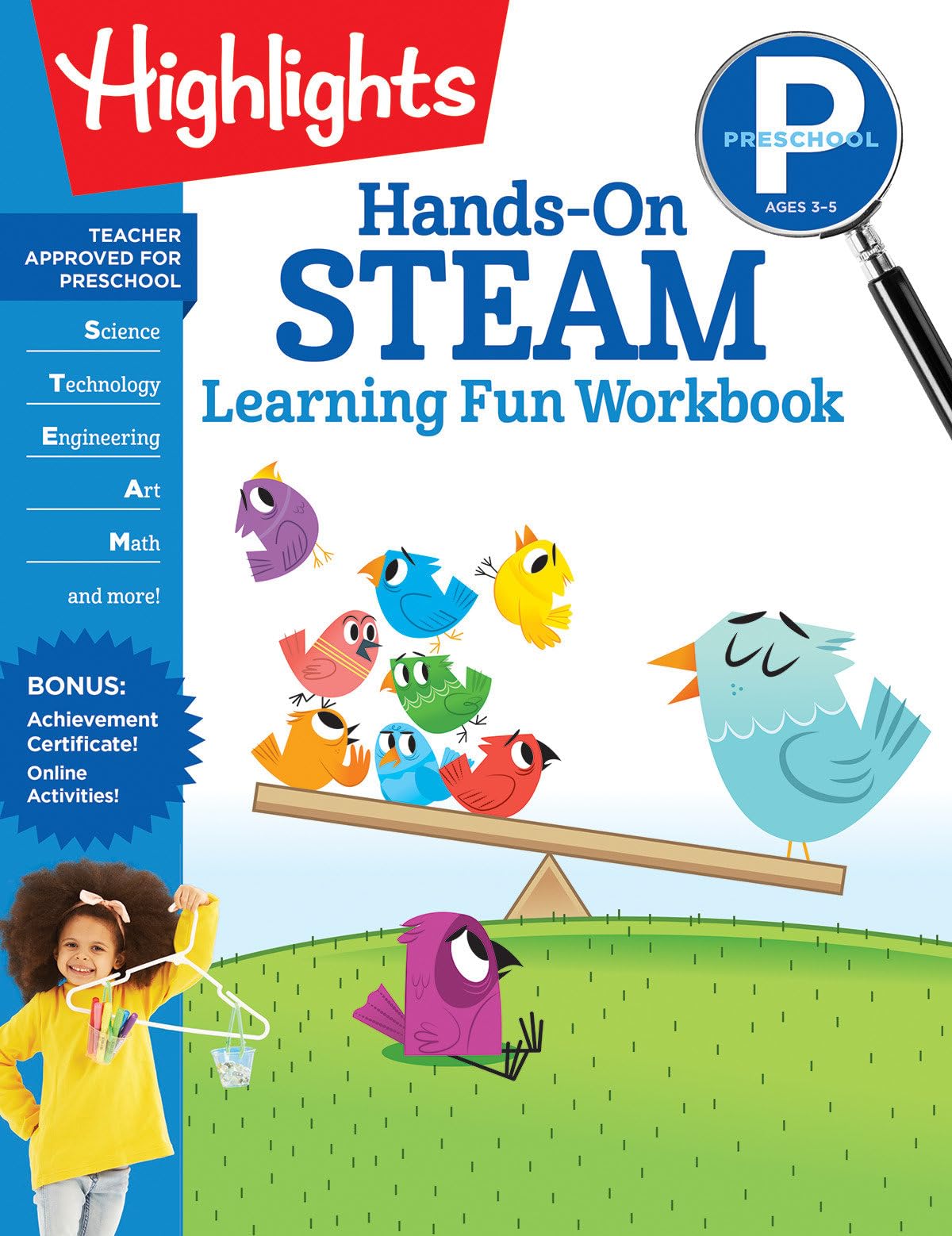 Cover of Preschool Hands-On STEAM Learning Fun Workbook (Highlights Learning Fun Workbooks)