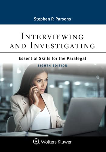 Cover of Interviewing and Investigating: Essentials Skills for the Legal Professional (Aspen Paralegal Series)