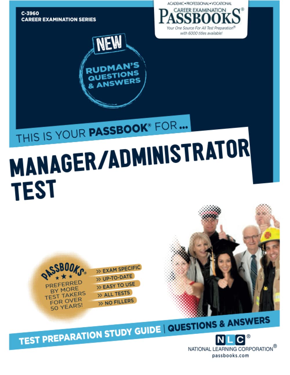 Cover of Manager/Administrator Test (C-3960): Passbooks Study Guide (3960) (Career Examination Series)