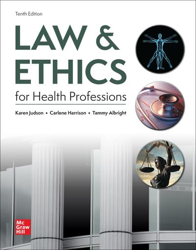 Cover of Loose Leaf for Law & Ethics for the Health Professions