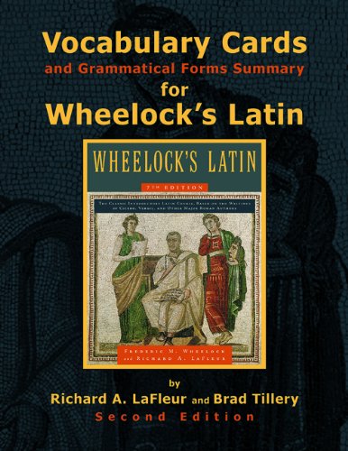 Cover of Vocabulary Cards and Grammatical Forms Summary for Wheelock's Latin