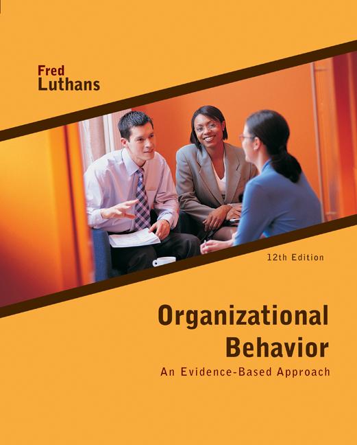 Cover of Organizational Behavior: An Evidence-Based Approach