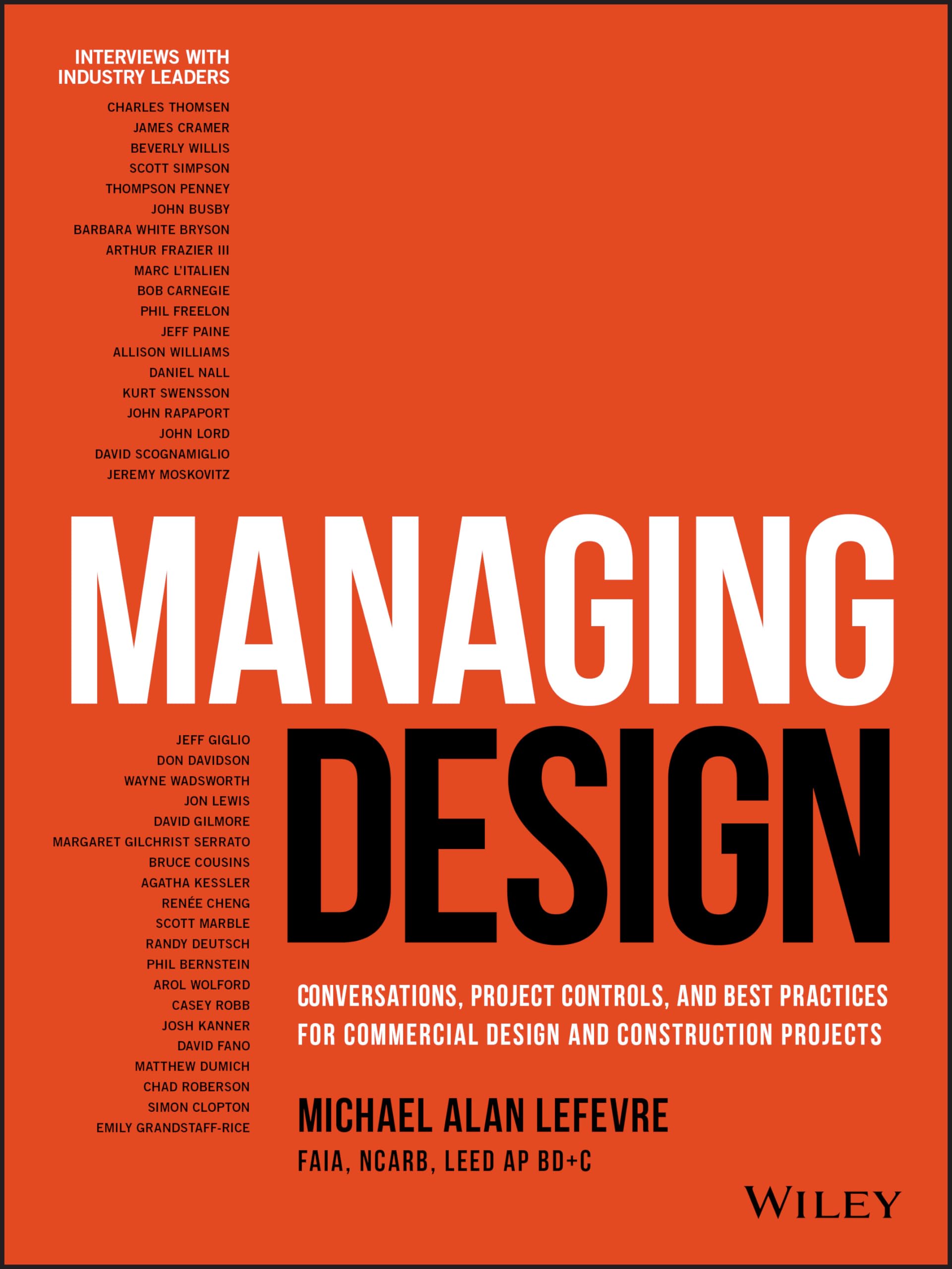 Cover of Managing Design: Conversations, Project Controls, and Best Practices for Commercial Design and Construction Projects