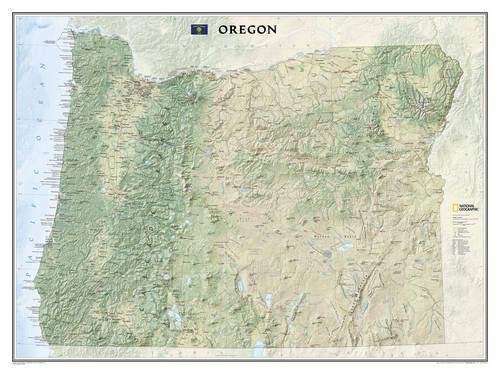 Cover of National Geographic Oregon Wall Map (40.5 X 30.25 In)