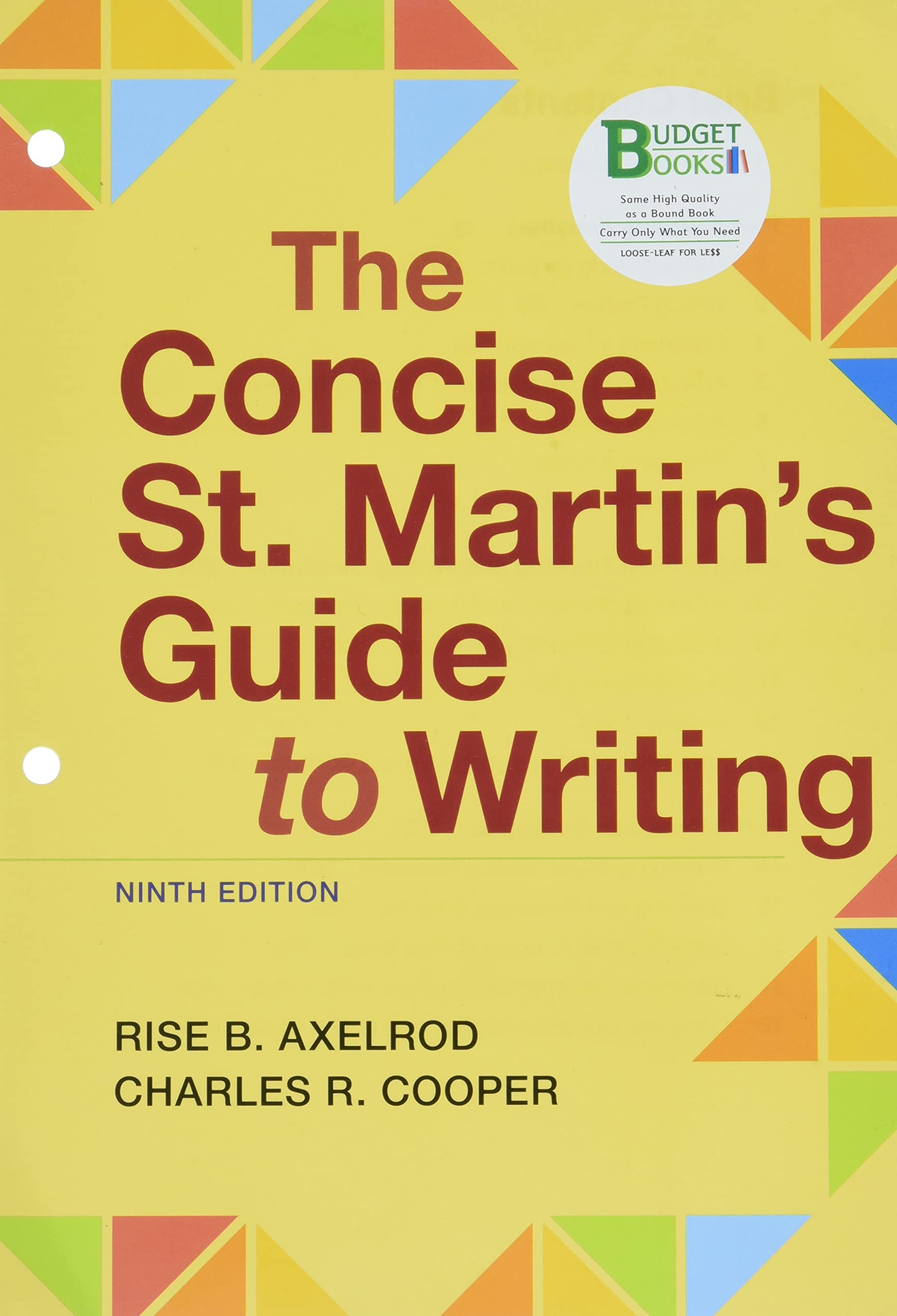 Cover of Loose-Leaf Version for the Concise St. Martin's Guide to Writing