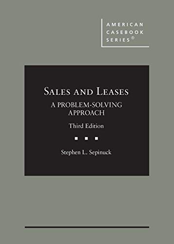 Cover of Sales and Leases: A Problem-Solving Approach (American Casebook Series)