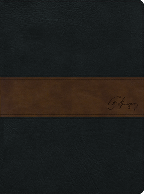 Cover of Rvr 1960 Biblia de Estudio Spurgeon, Negro/Marr�n S�mil Piel