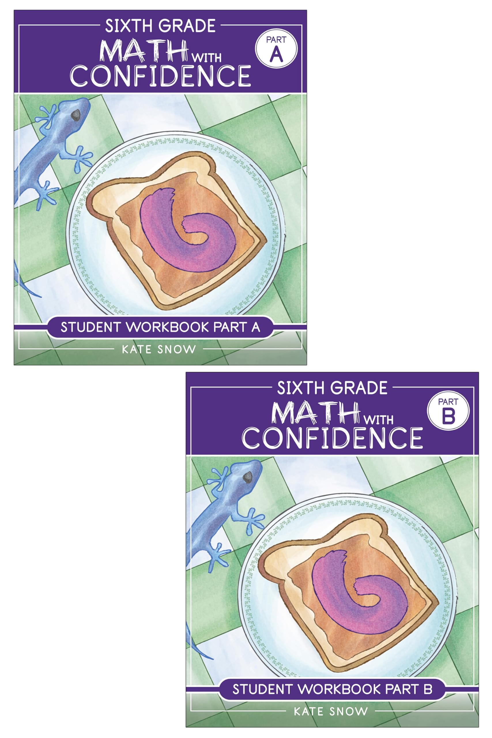 Cover of Sixth Grade Math with Confidence Student Workbook Bundle