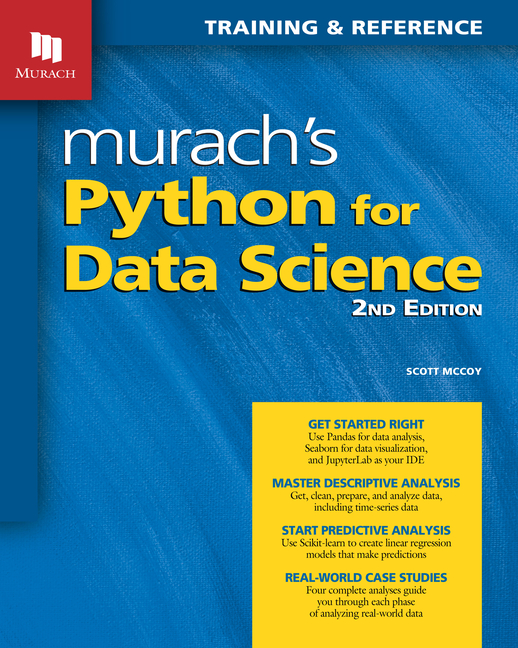 Cover of Murach's Python for Data Science (2nd Edition): Training and Reference