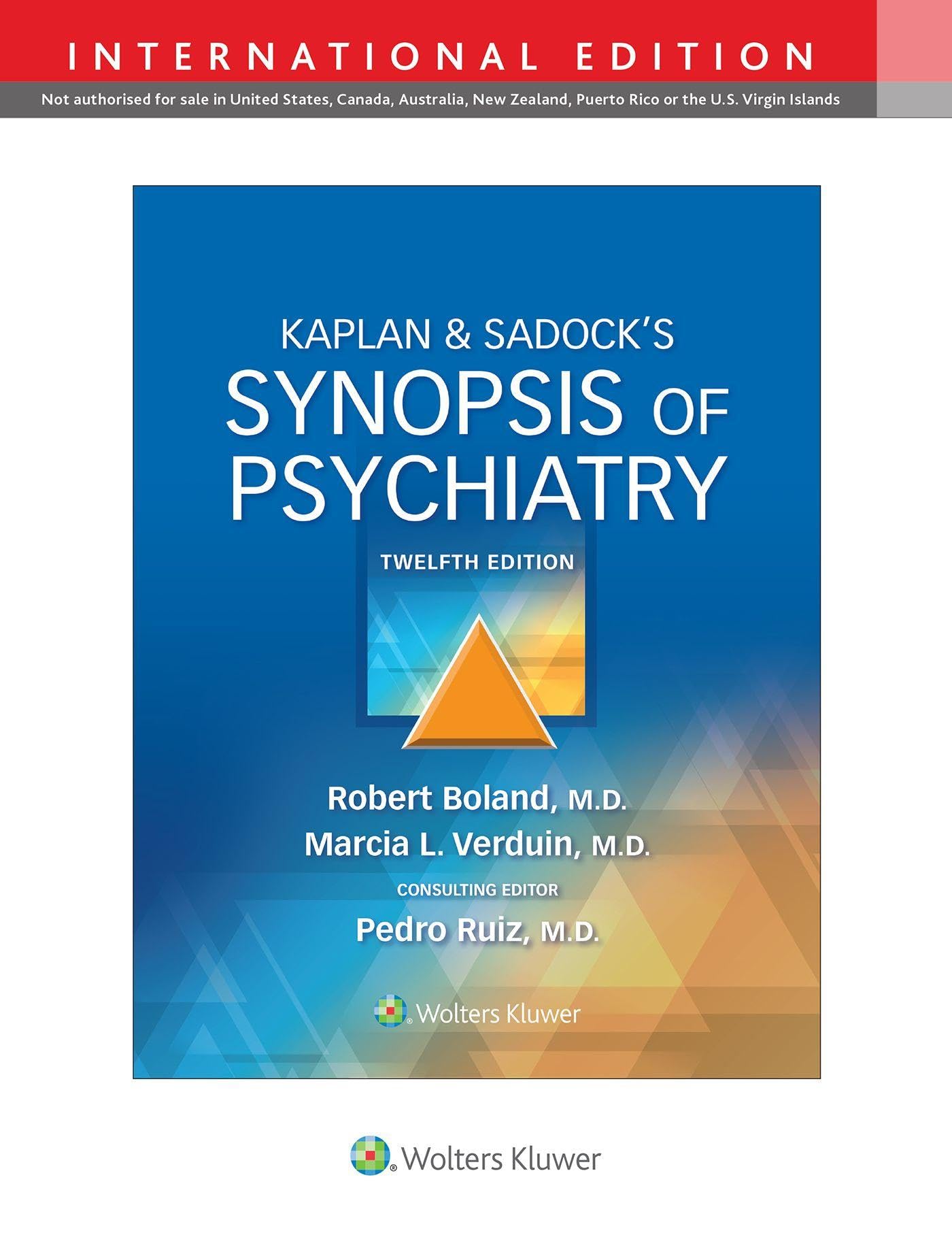 Cover of Kaplan & Sadock's Synopsis of Psychiatry