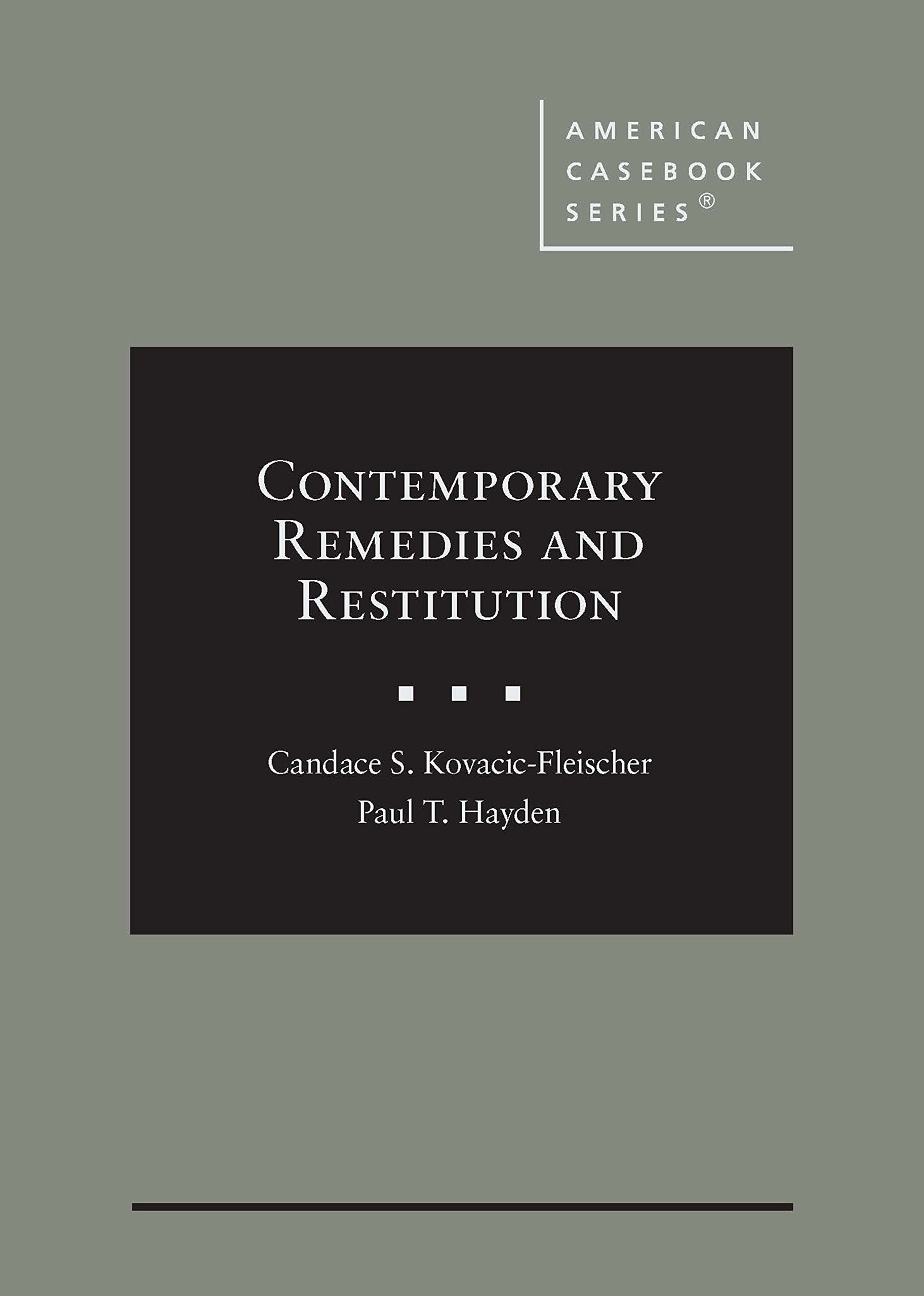 Cover of Contemporary Remedies and Restitution (American Casebook Series)
