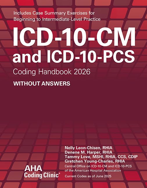 Cover of ICD-10-CM and ICD-10-PCS Coding Handbook without Answers 2026