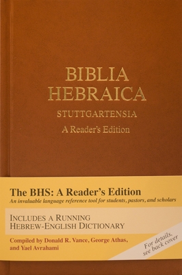 Cover of Biblia Hebraica Stuttgartensia (Bhs), a Reader's Edition, Hardcover (Hardcover) (Stamped Case with Jacket)