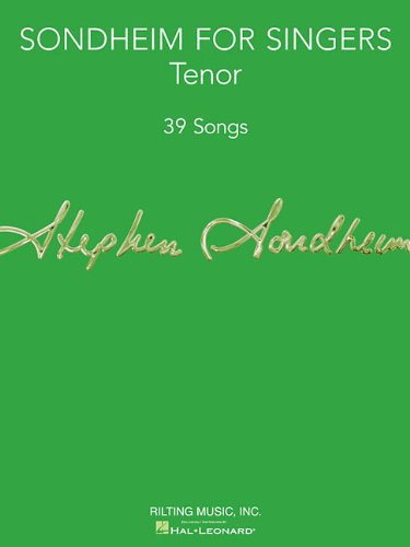 Cover of Sondheim for Singers: Tenor (39 Songs)