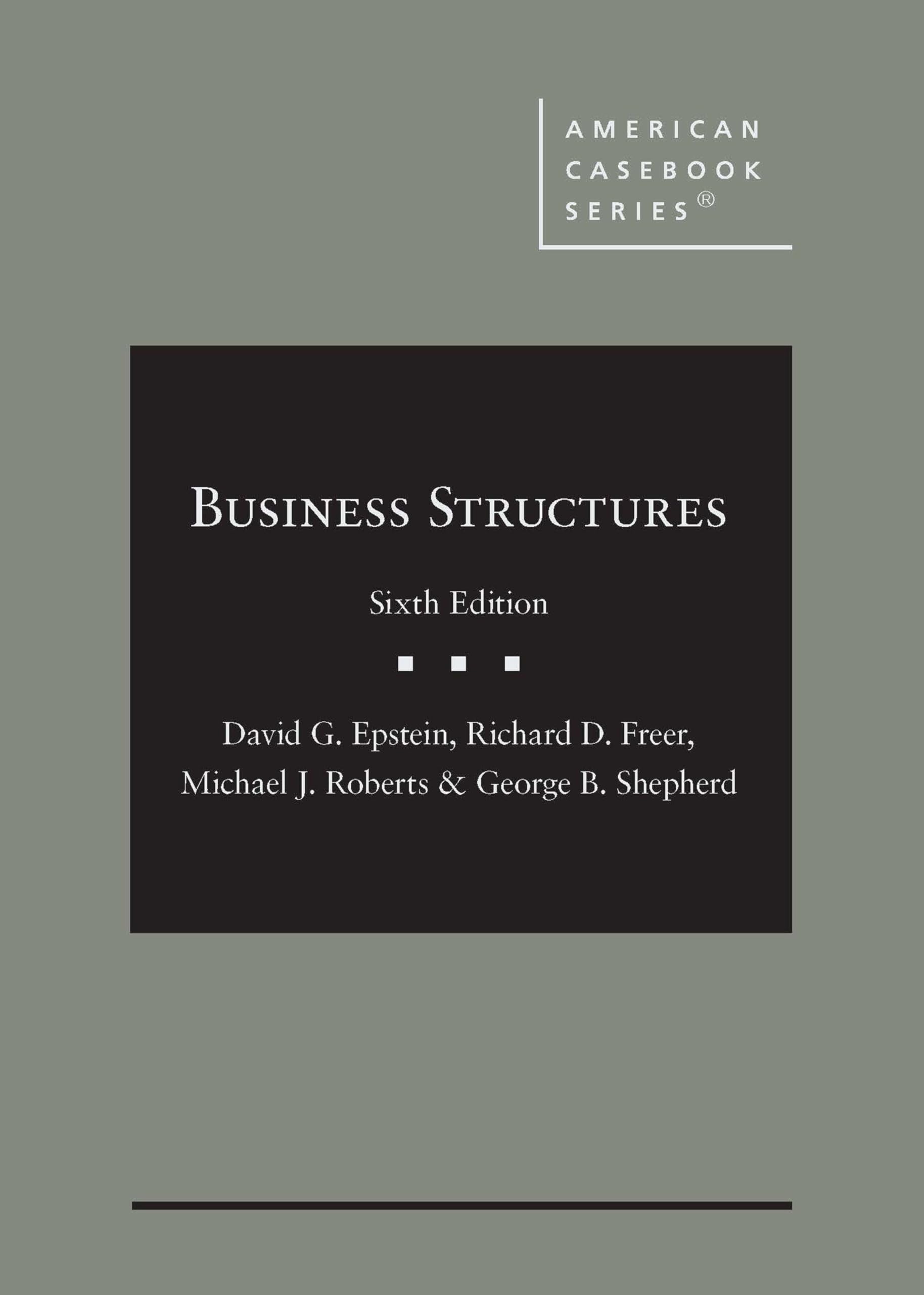 Cover of Business Structures (American Casebook Series)