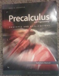 Cover of Precalculus with Trigonometry: Concepts and Applications, Solutions Manual
