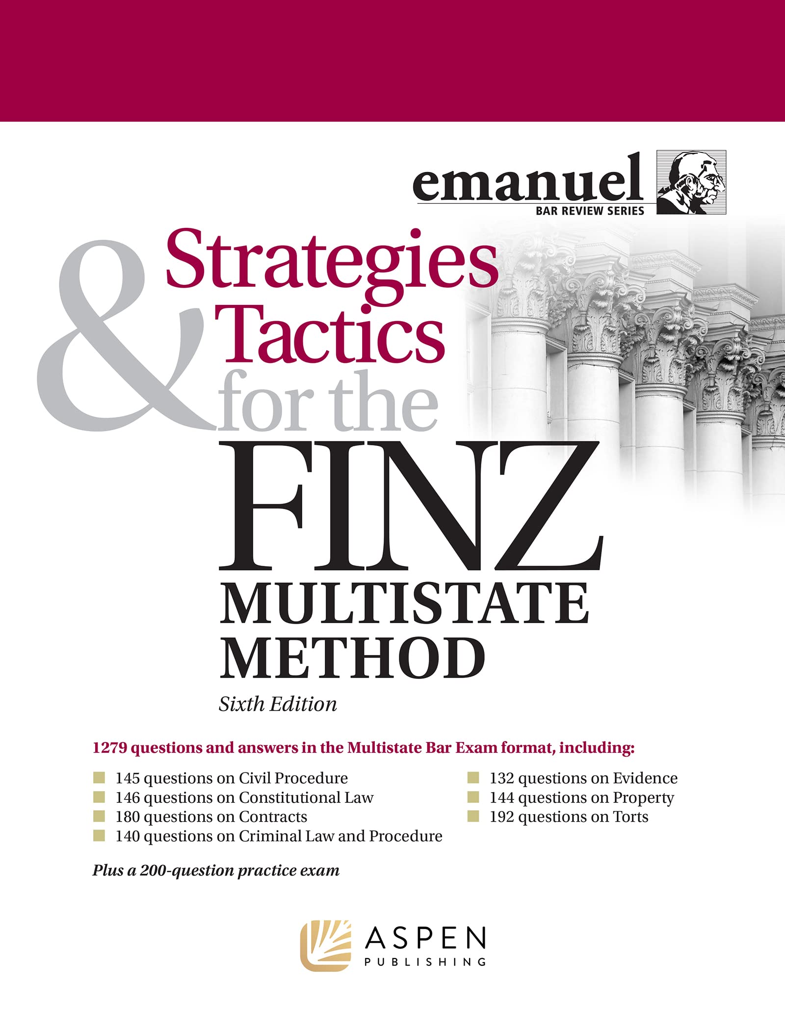 Cover of Strategies & Tactics for the Finz Multistate Method (Bar Review)