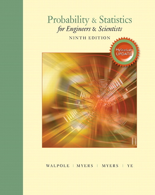 Cover of Probability & Statistics for Engineers & Scientists
