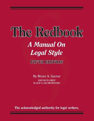 Cover of Garner's The Redbook: A Manual on Legal Style – with Quizzing (Coursebook)