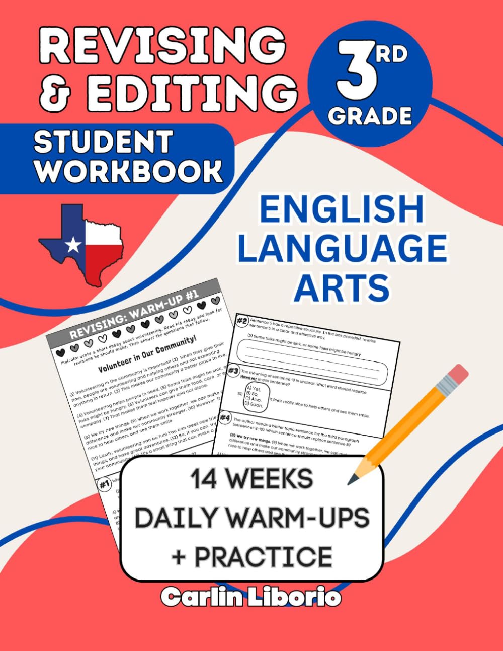 Cover of Revising & Editing Student Workbook - 3rd Grade: English Language Arts - 14 Weeks of Daily Warm-Ups + Practice (3rd Grade Language Arts Series)