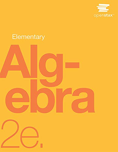 Cover of Elementary Algebra 2e by OpenStax (paperback version, B&W)