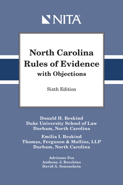 Cover of North Carolina Rules of Evidence with Objections