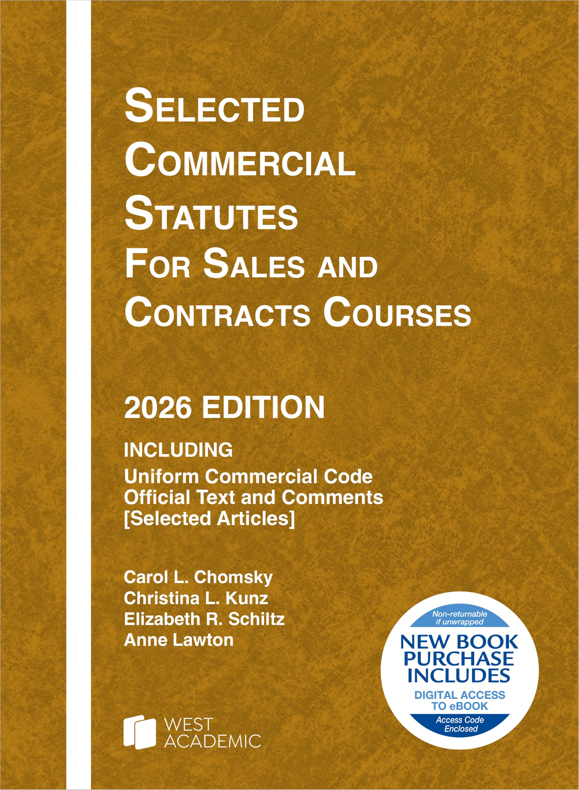Cover of Selected Commercial Statutes for Sales and Contracts Courses, 2026 Edition (Selected Statutes)