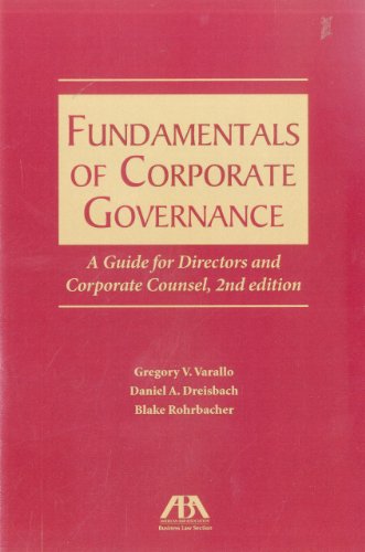 Cover of Fundamentals of Corporate Governance: A Guide for Directors and Corporate Counsel