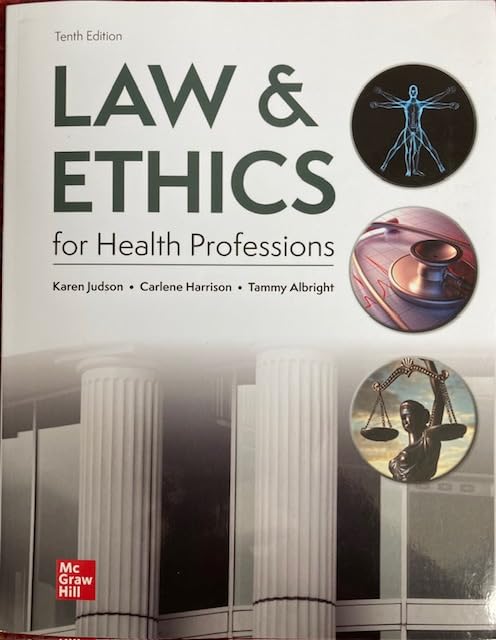 Cover of Law & Ethics for Health Professions
