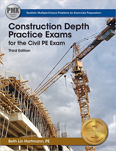 Cover of Construction Depth Practice Exams for the Civil PE Exam