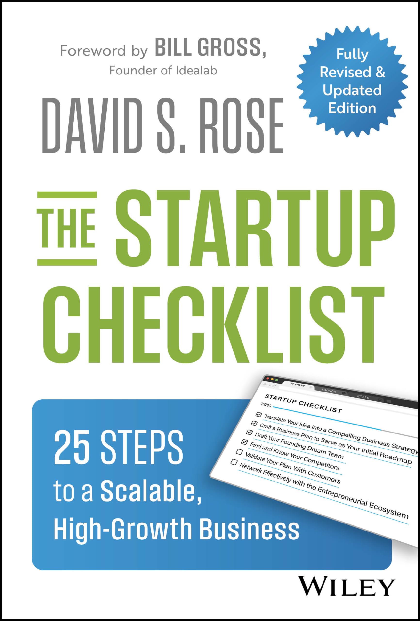 Cover of The Startup Checklist: 25 Steps to a Scalable, High-Growth Business