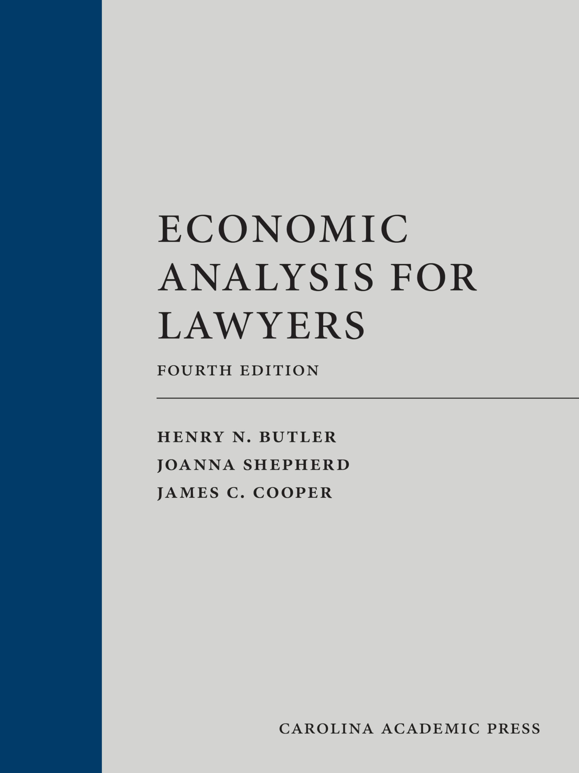 Cover of Economic Analysis for Lawyers