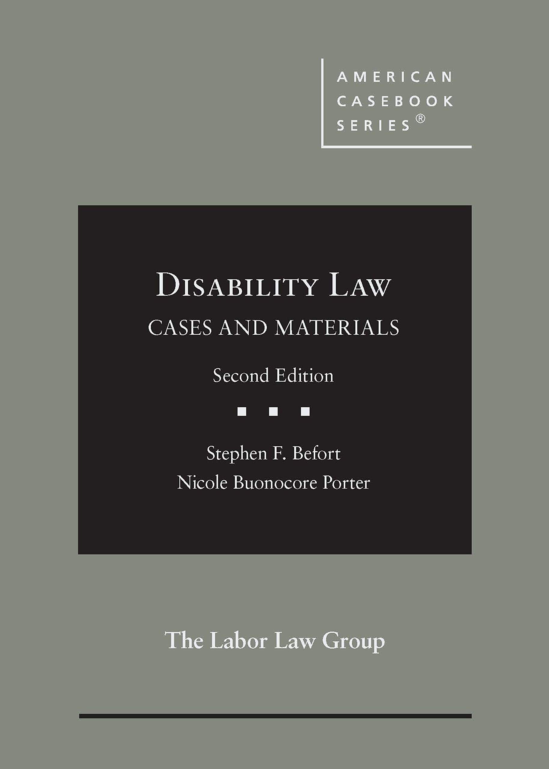 Cover of Disability Law: Cases and Materials (American Casebook Series)