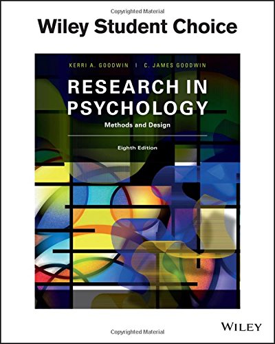 Cover of Research In Psychology Methods and Design