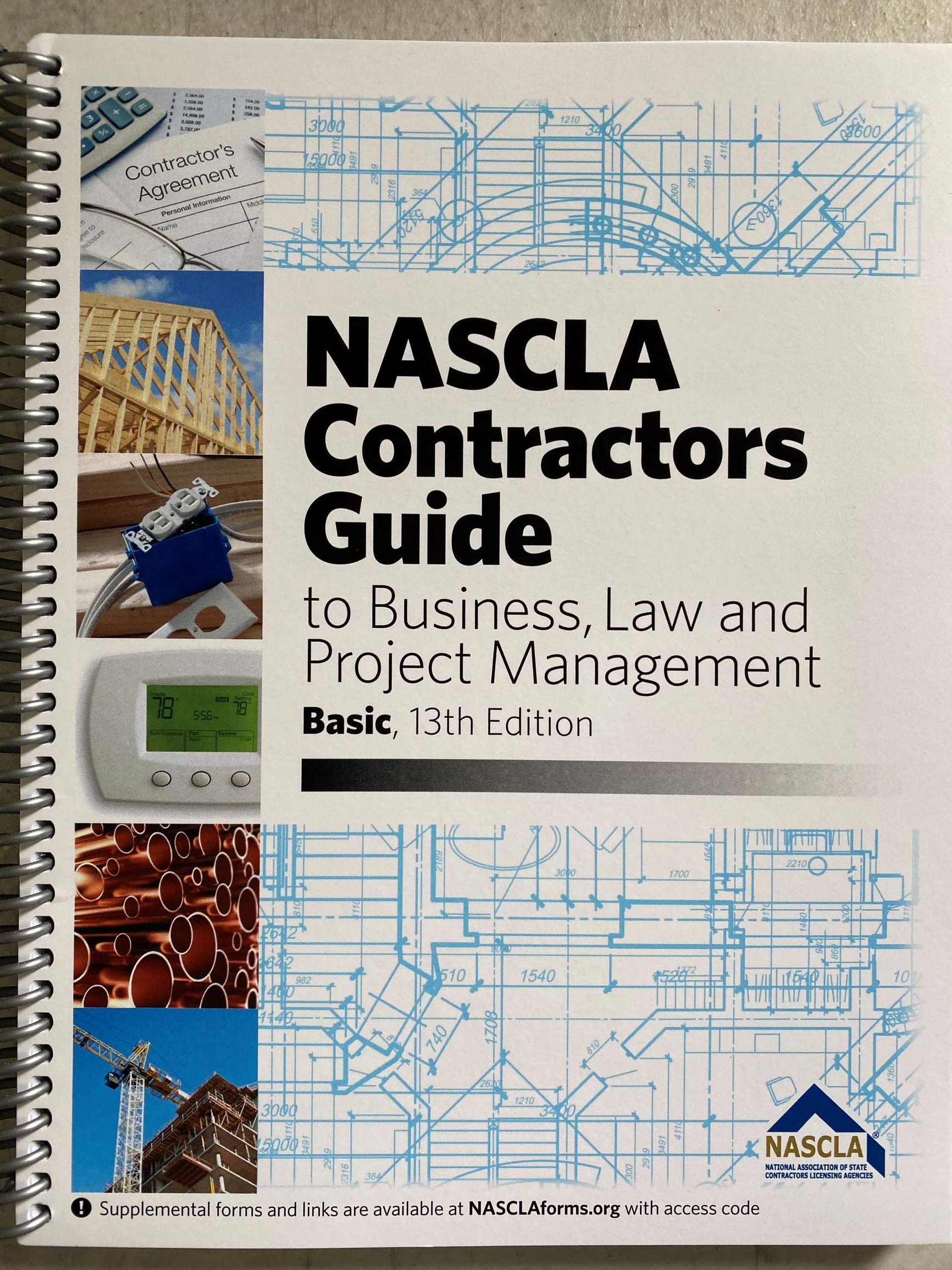 Cover of NASCLA Contractors Guide to Business, Law and Project Management, BASIC 13th Edition Spiral-bound – July, 2020