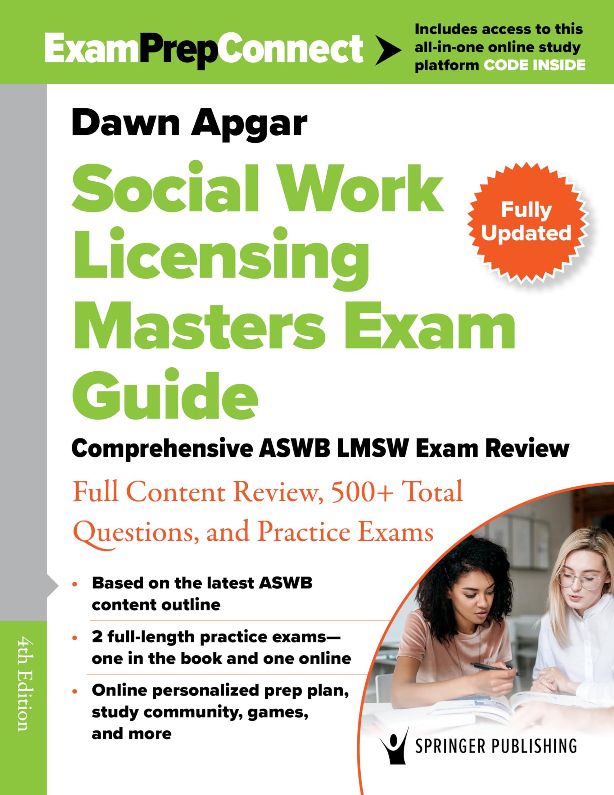 Cover of Social Work Licensing Masters Exam Guide: Comprehensive ASWB LMSW Exam Review with Full Content Review, 500+ Total Questions, and Practice Exams