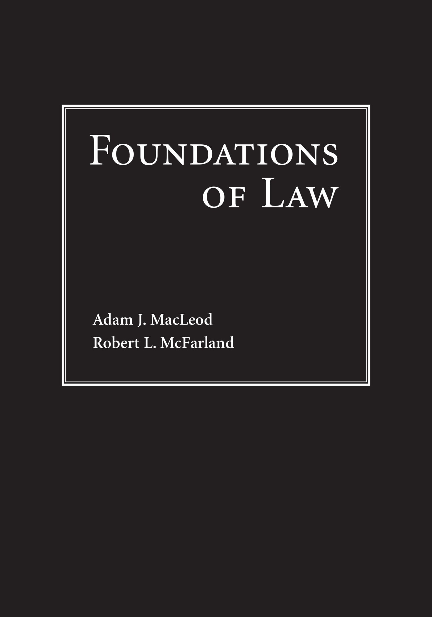 Cover of Foundations of Law