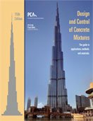 Cover of Design and Control of Concrete Mixtures