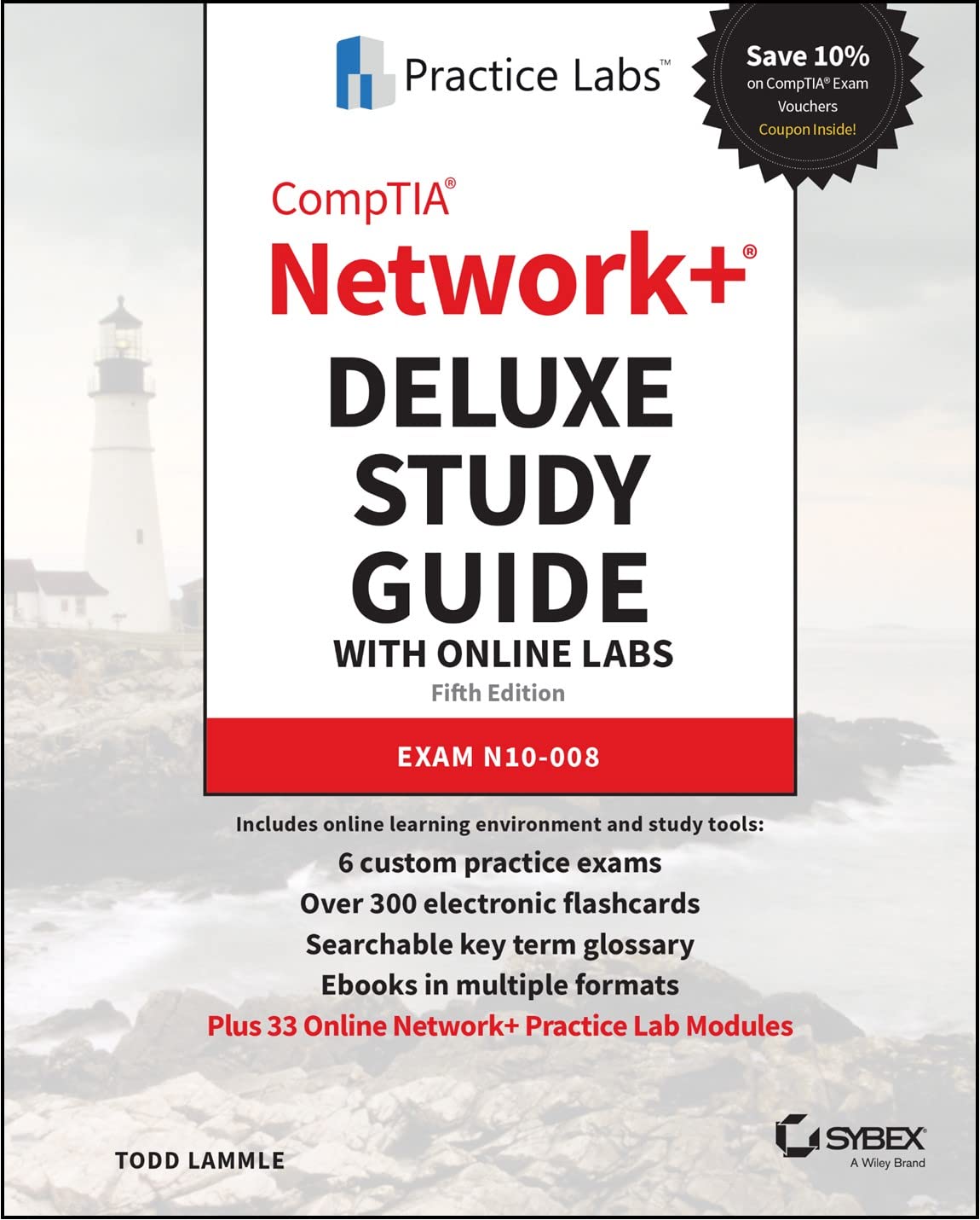 Cover of Comptia Network+ Deluxe Study Guide with Online Labs: Exam N10-008